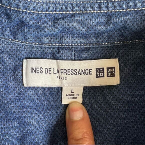 INES DE LA FRESSANGE Large Cotton Denim Long Sleeve Floral Back - Picture 4 of 14